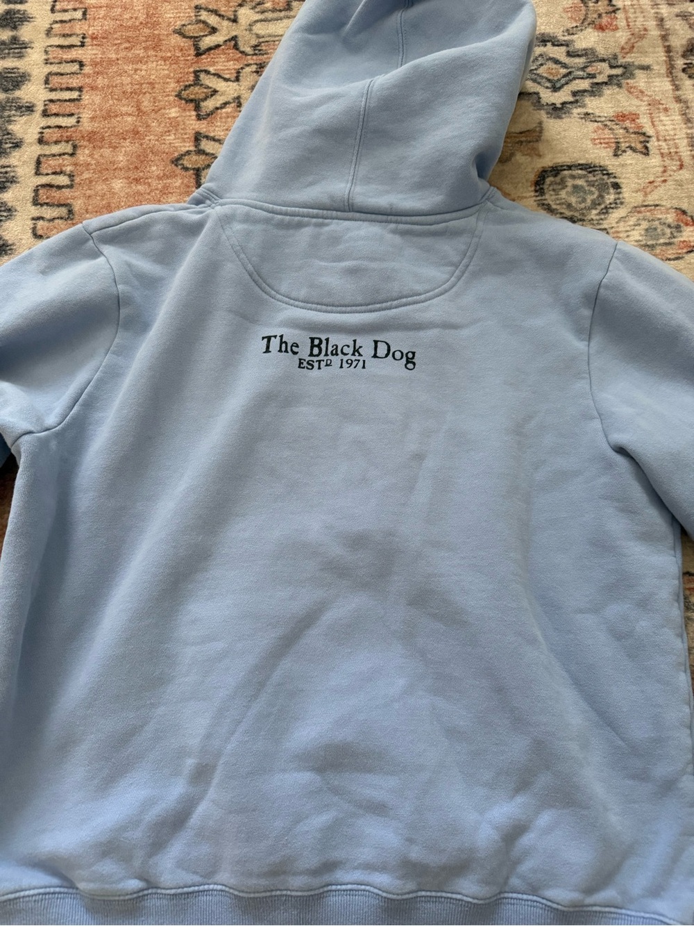 The Black Dog Women’s Light Blue Hoodie Sweatshirt, Legacy Collection - Picture 2 of 4